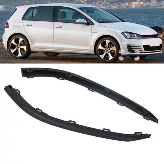 Pair For VW Golf MK7 GTI 2015- 2017 Front Bumper Lip Lower Spoiler Valance Trim