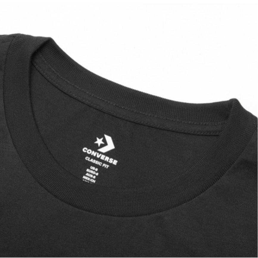 Converse T Shirts Women's Black Crew Neck Moderate Straight Fit 10020804-001