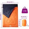 VidaXL Double Sleeping Bag for Adults, 3-4 Seasons