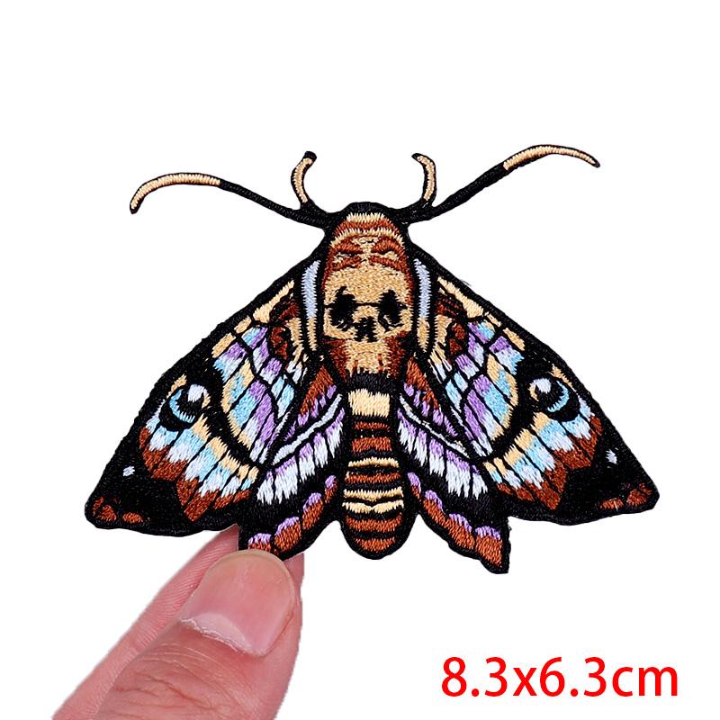 Horror Animal Butterfly Embroidered Patches Bear Cat Shark Patch Iron On Patches For Clothing Thermoadhesive Patches For Clothes