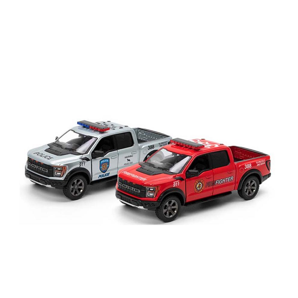 Kinsmart 2022 Ford F-150 Raptor Police Car Diecast Model