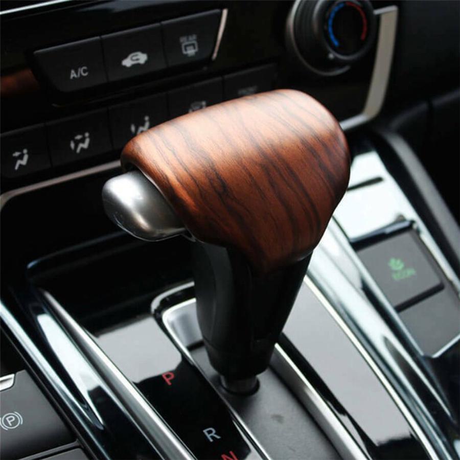 3PCS Peach Wood Grain Water Cup Holder Stripe Trim And Gear Lever Shift Knob Cover Trim Fit For Honda CR-V 2017-2019