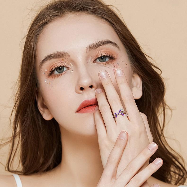 Dibo S925 Sterling Silber Schmetterlingsring - Europäischer & Amerikanischer Mode-Stil für Damen