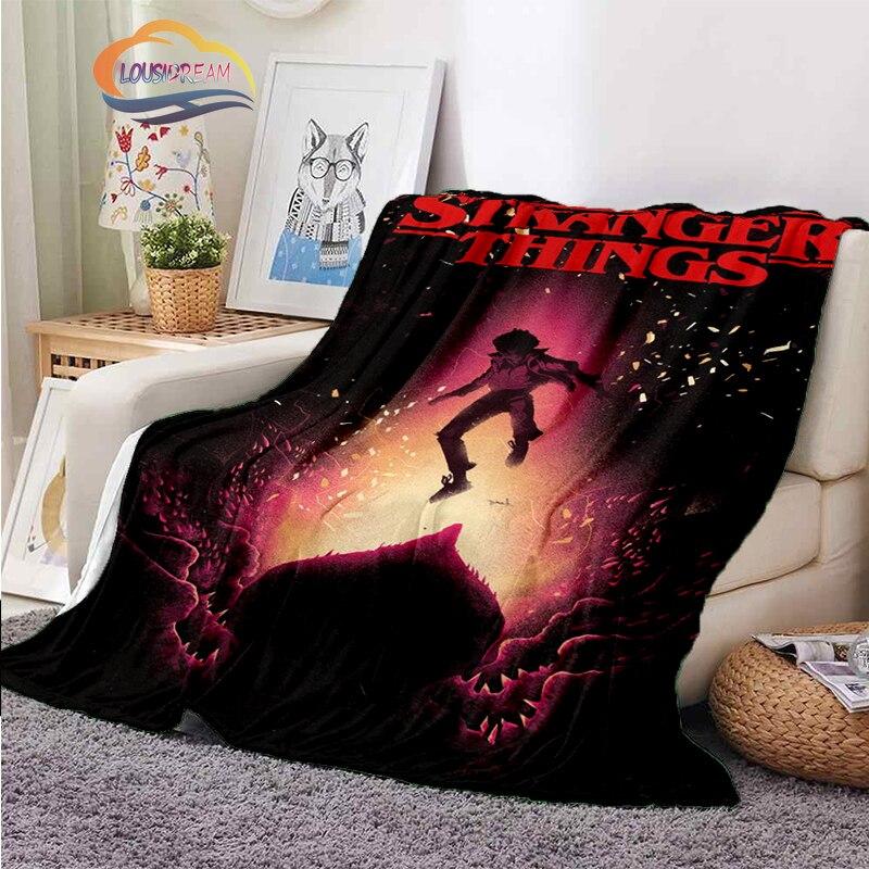 

Stranger Things blanket 3D print Halloween Stranger Things blanket newest Popular Horror drama Sofa bed blanket Camping blanket 75x90cm