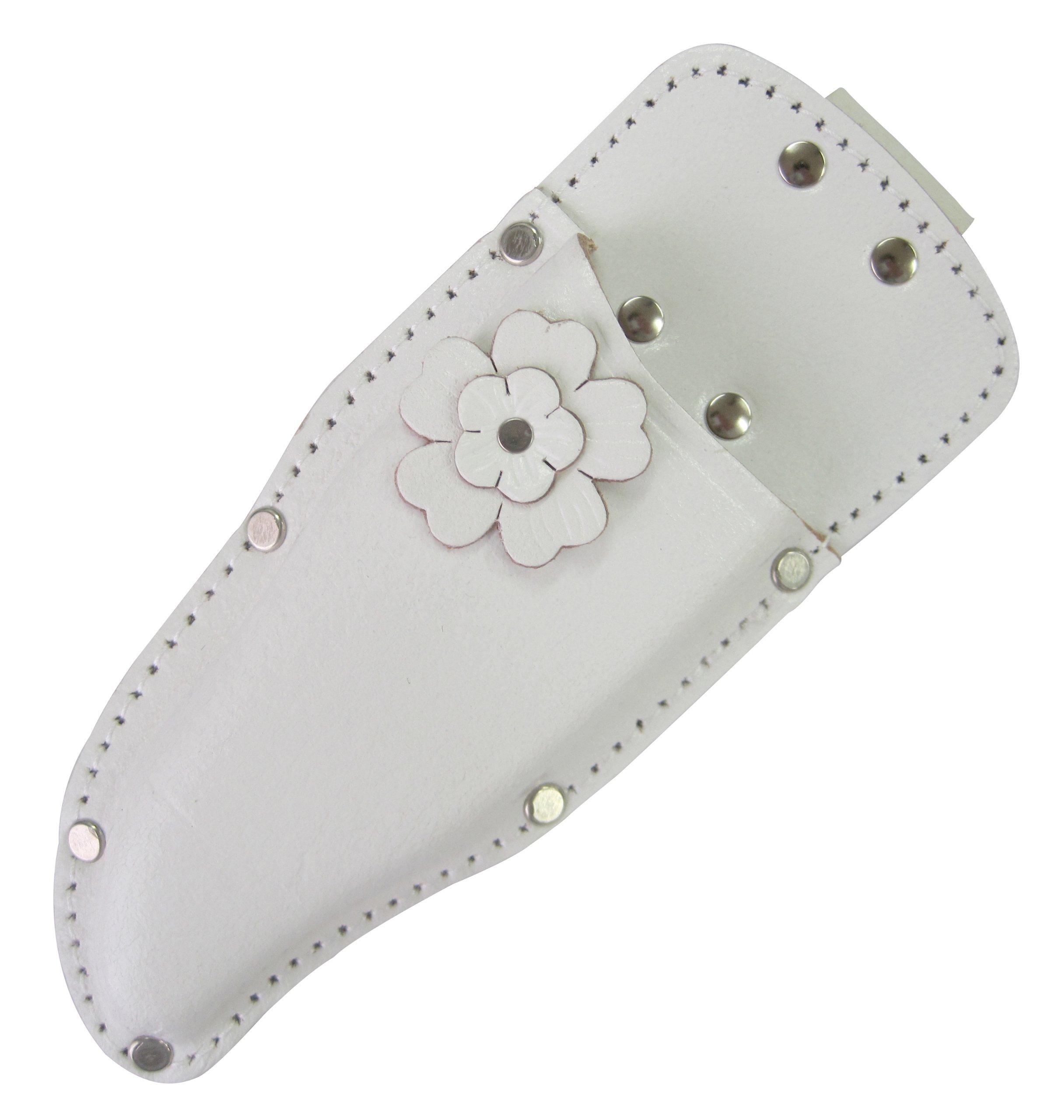 

KOZUCHI Flowery Pruning Shears Case with Flowers Large White LST-13