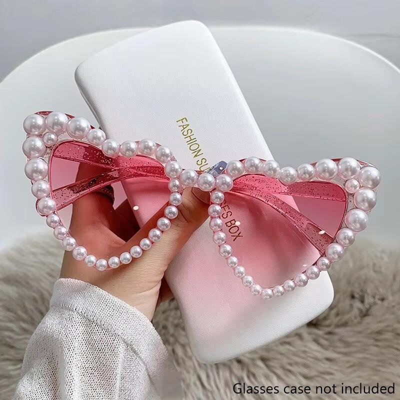 

Новинка Роскошные Изящные Мерцающие Любовь Жемчуг Солнцезащитные очки Женские Очки-сердечки Повседневные Блестящие Солнцезащитные очки Lentes Mujer