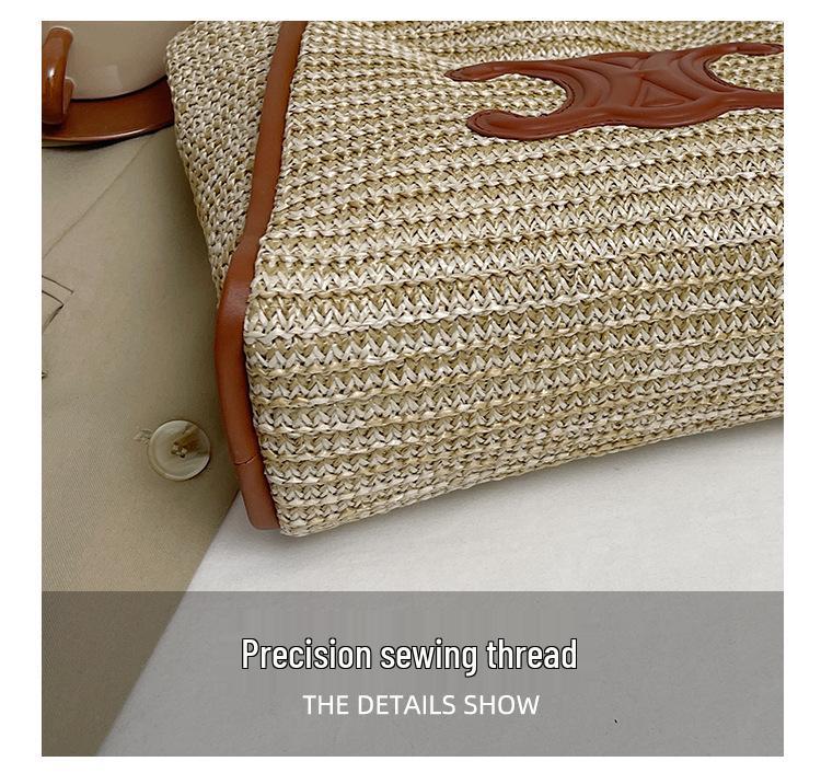 Women's Large-Capacity Straw Tote Bag - 2024 Summer Beach Style