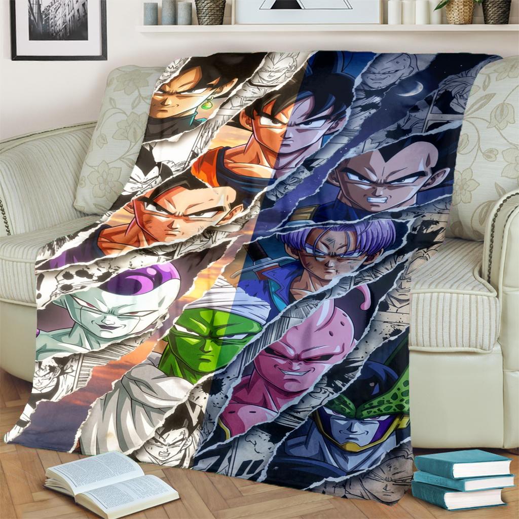 Comfortable Dragon Ball! Flannel Print Blanket for Bedrooms, Sofas, Beds, Chairs, Picnics, Travel