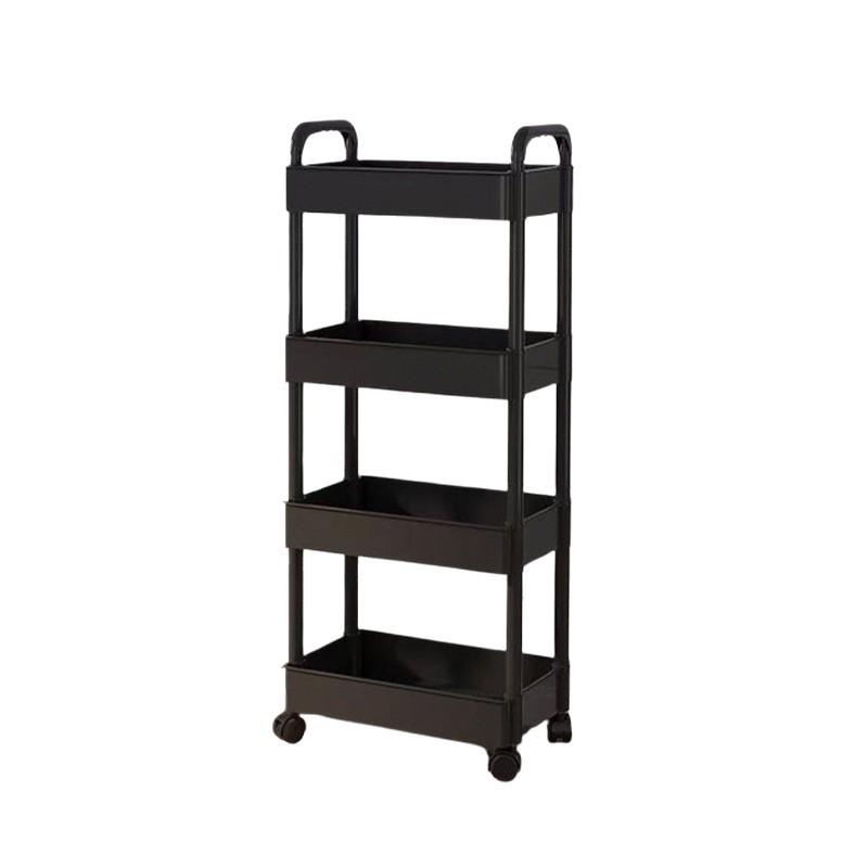 3/4 Tier Multi-Functional Household Trolley With Handle And Wheels To Move Bathroom Shelves Household Snacks Storage Rack