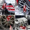 New Car Wheel Cleaning Brush Nylon Car Wheel Rim Detailing Brush with Long Handle Bendable Car Cleaner Brush Synthetic Wool Car