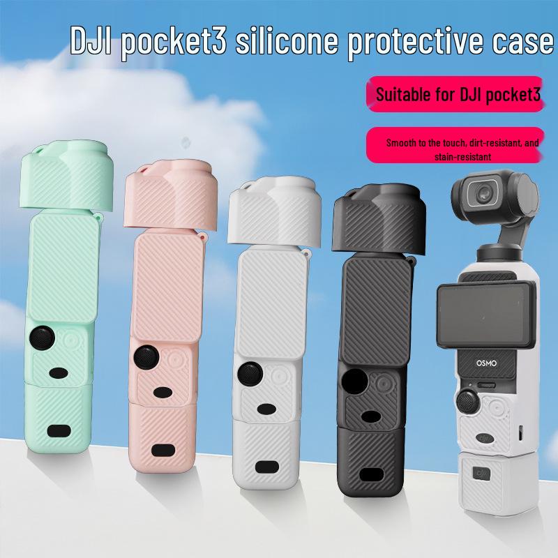 DJI Pocket Camera Pink Silicone Protective Case - Anti-Scratch Cover with Screen & Handle Guard Accessories