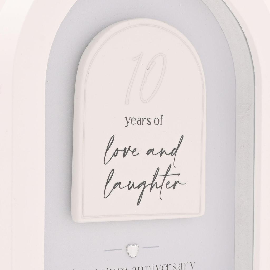 Amore Arch Plaque 18cm - 10 Years