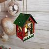 20PCS Christmas Decorations Creative DIY Assembled Cabin Painted Luminous House Christmas Tree Hanging Christmas Hut Ornaments