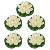 5pcs Realistic Floating Foam Lilies Pad Artificial Water Plant For Pond Pool Fish Tanks Decoration Indoor Outdoor Use