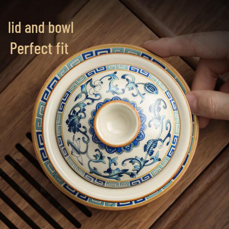 Ru Kiln Ceramic Gaiwan Tea Bowls & Sets