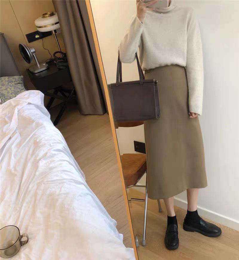 Women's High Neck Cashmere Sweater – Casual, Versatile, and Loose Fit for Autumn/Winter