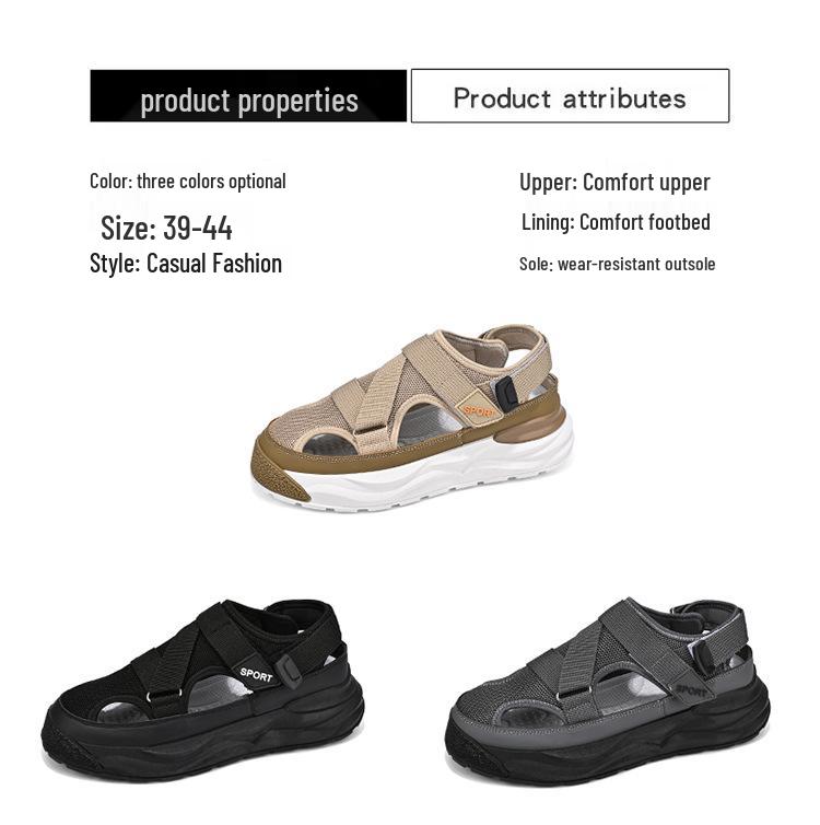 Summer 2025 Men's Trendy Thick-Soled Breathable Sports Sandals