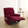 Elastic Armchair Cover 1 Seater Polar Fleece Recliner Sofa Cover Non-Slip Relax Accent Reclining Sofa Cover Living Room