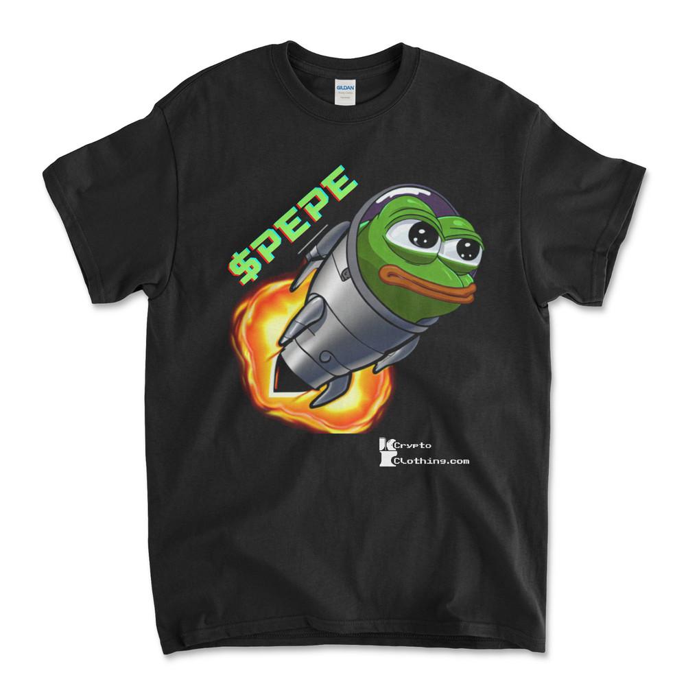 PEPE COIN Crypto Cryptocurrency Altcoin HODL Black T-Shirt UPC90 Unisex T-Shirt XXL