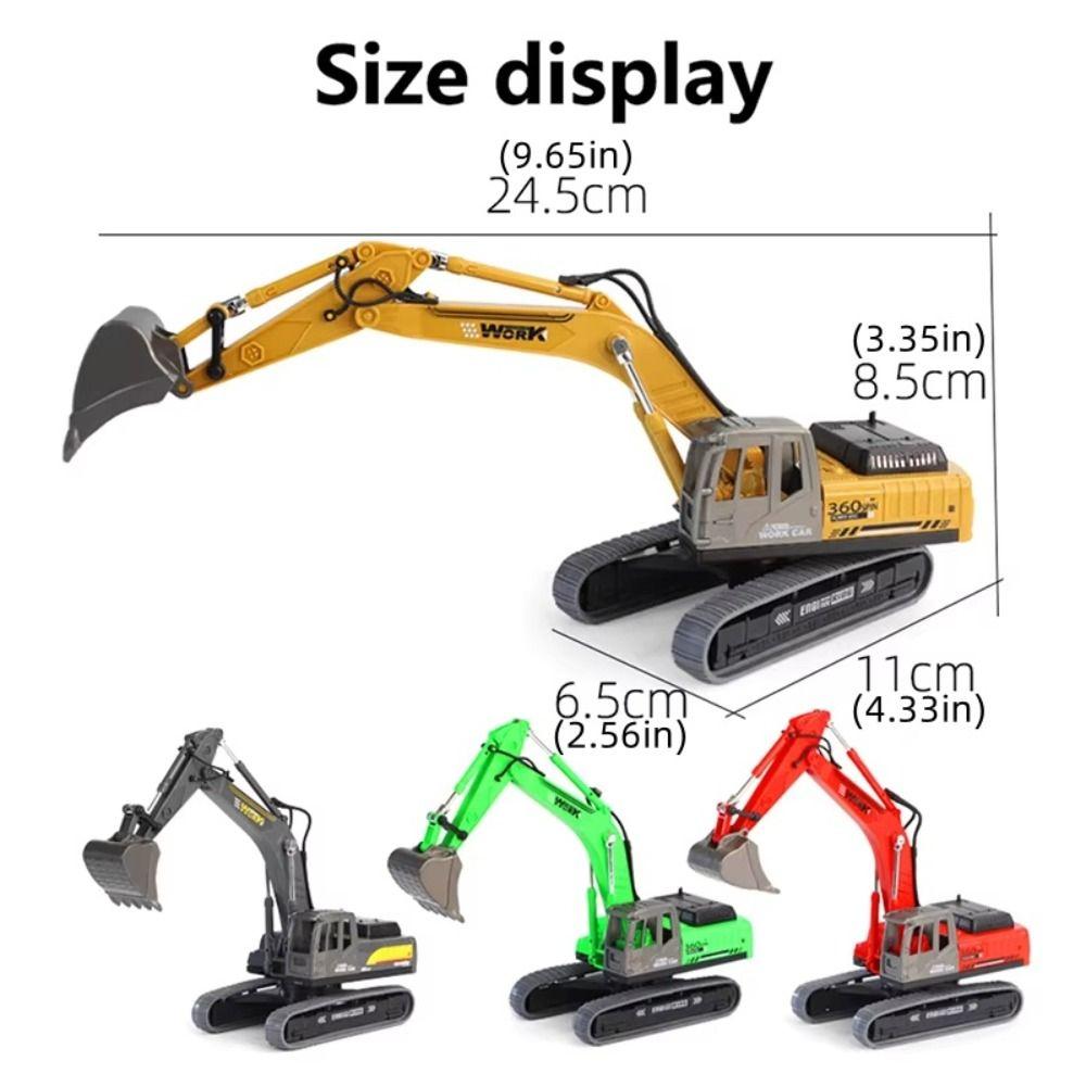 Rotatable Excavator Model Toy Simulation Construction Vehicle Model  Collection