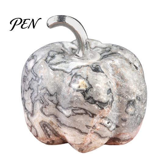 Transparent Crystal Pumpkin Charms Natural Carved Charm, Mini Gemstone Pendant Handmade Diy Craft Accessories for Jewelry DIY Making, Halloween Micro