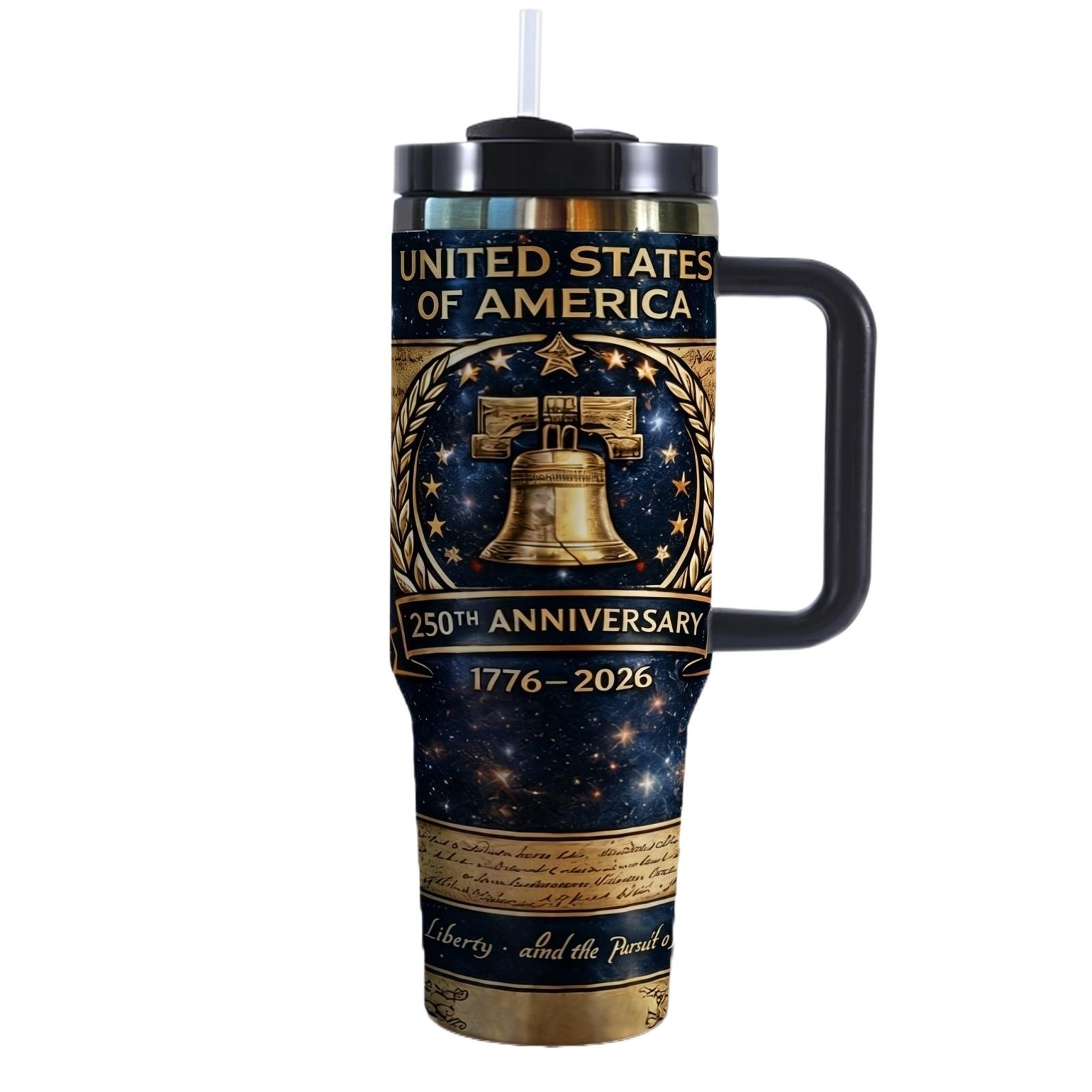 

0th Anniversary Of Independence Day 40oz Insulated Tumbler One Size