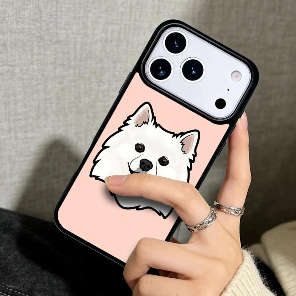 Capa Case for iPhone 17 Air 16 Pro Max 15 Plus 11 13 Mini 14 12 Back Phone Cover Japanese Spitz Dog
