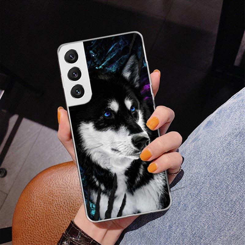 

Siberian Husky Dog Phone Case For Samsung Galaxy S24 S25 Edge S26 Ultra S23 S22 S21 Plus S20 FE + Personalized Print Cover Galax Samsung S23 Plus