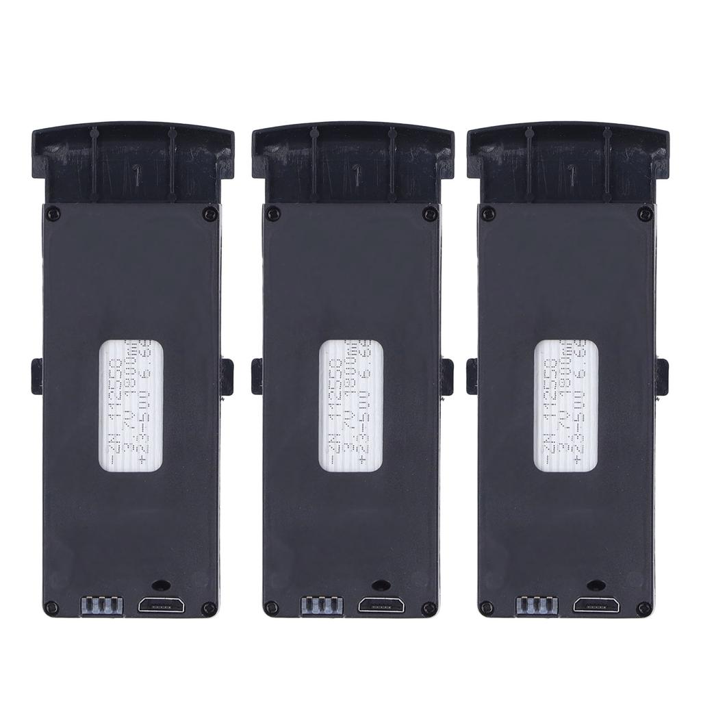3pcs 3.7V 1800mah Lithium Battery For S6 G6 Folding RC Aircraft RC Drone Battery Charging Cable Set