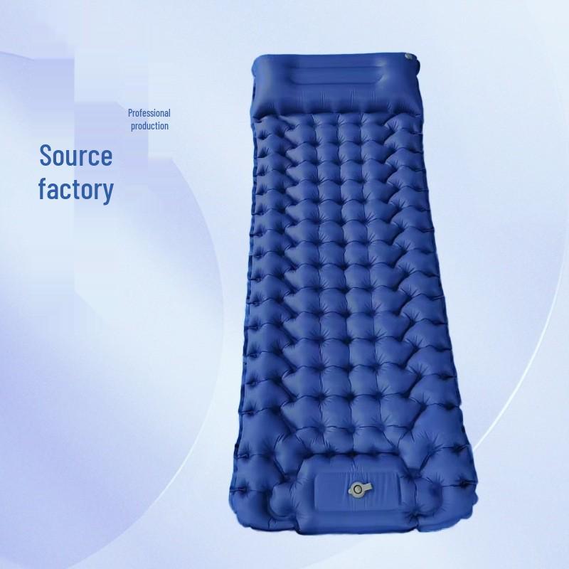Lightweight Foot-Pump Inflatable Sleeping Pad: Portable, Moisture-Proof, Outdoor, Car-Mounted Bed