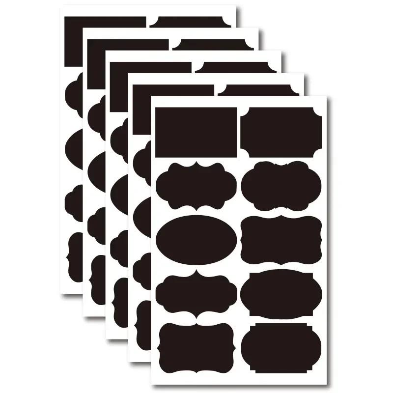 1PCS Blackboard Stickers Waterproof Chalkboard Kitchen Spice Label Sticker Home Jars Bottles Tags Blackboard Labels White Marker