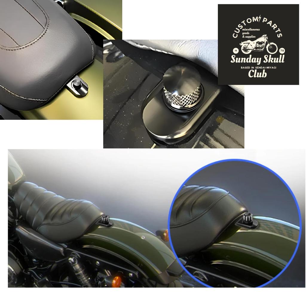 Harley-Davidson 1996~ Sitzschraube Sitzschraube Rücksitzschraube Aluminium-Montagekappe 1/4"-20 Gewindesteigung Typ Keine Werkzeuge erforderlich
