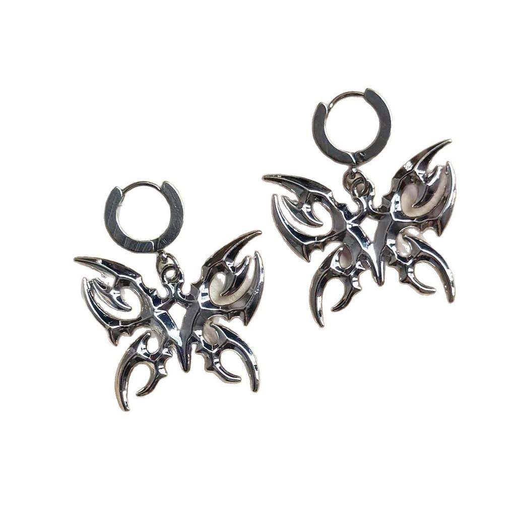 Modern Steel Hollow Heart Shaped Hoop Earrings With Electroplated Finish For Girls