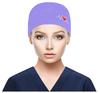 Unisex Adjustable Scrub Cap with Heartbeat Embroidery for Medical Professionals Breathable Cotton, Blue
