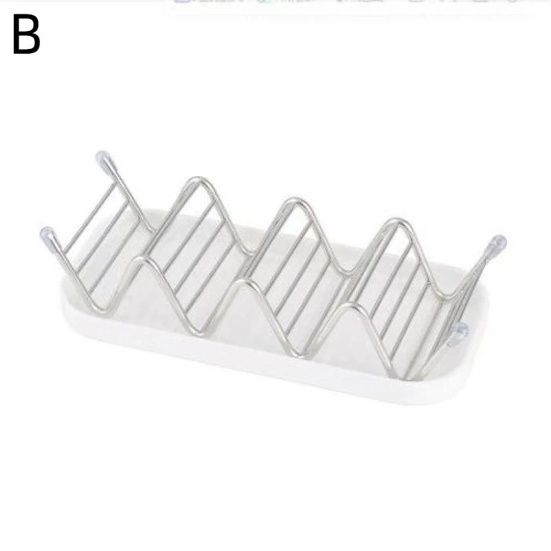 3 Grids Stainless Steel Soap Rack Student Dormitory Soap Moisture-Proof And Waterproof Sink Storage Rack Household
