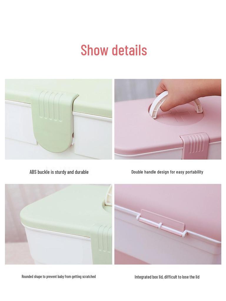 Portable Multi-layer Medicine Chest: Large Drawer-type First Aid Storage Box