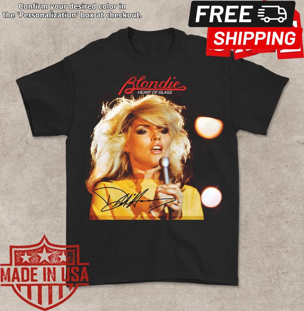 Blondie Heart Of Glass Vintage New Wave Pop Rock Sang Musik Grafisk T-shirt