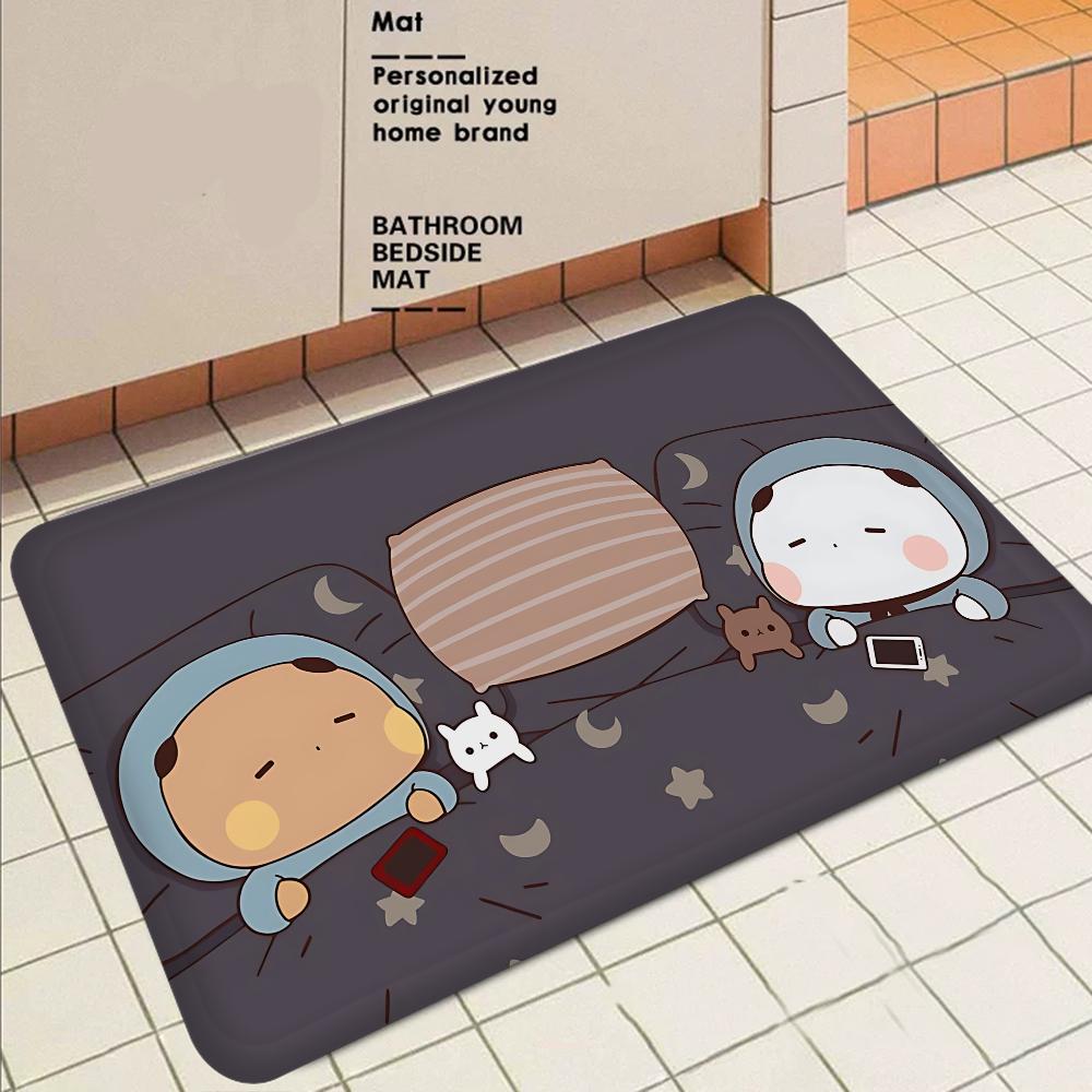 Bubu And Dudu Cute Cartoon Kitchen Mat Washable Non-Slip Living Room Sofa Chairs Area Mat Kitchen Toilet Rug