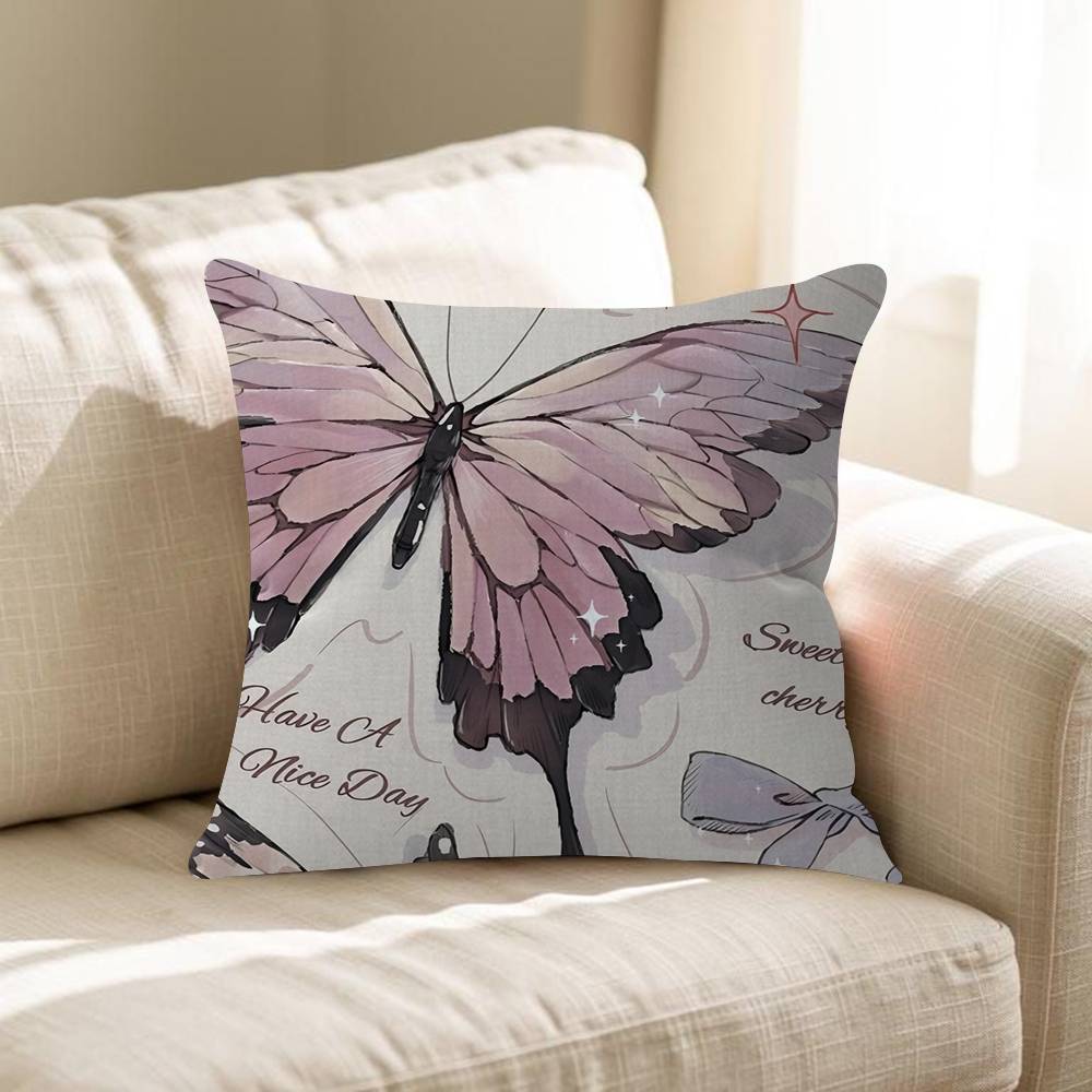 Purple Butterflies 4545cm Cushion Cover Pillow Cover Decor Pillowcase Home Pillowcase For Couch Pillow