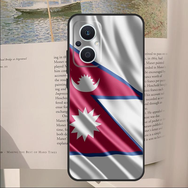 Nepal Flag Cover For OPPO Reno 7 8 Lite 11F 12F 13F 14F 10 11 12 13 14 Pro OPPO Find X6 X8 X9 Pro Case