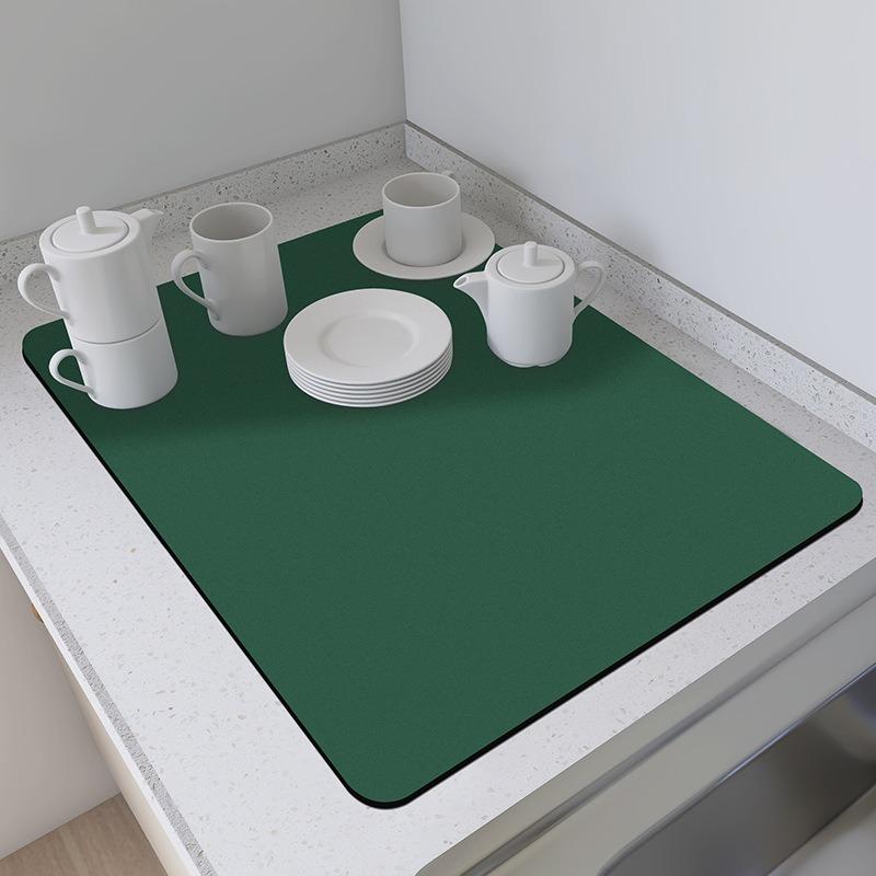 Große Küche Super Saugfähige Matte Kaffee Teller Abtropfmatte Trocknen Matte Schnell Trocknend Badezimmer Abfluss Pad Küche Wasserhahn Tischset