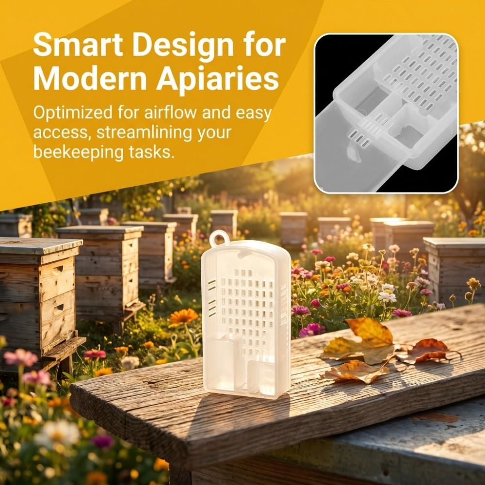 10Pcs Plastic Bee Transport Cage Ventilated Bee Rearing Cage Reusable Queen Bee Cage  Bee Rearing