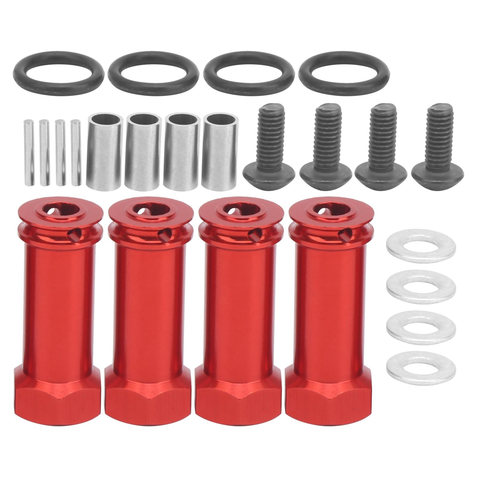 

RC Aluminum Alloy Wheel Hub Lengthen Hex Extension Adapter for WLToys 144001 114 RC CarRed
