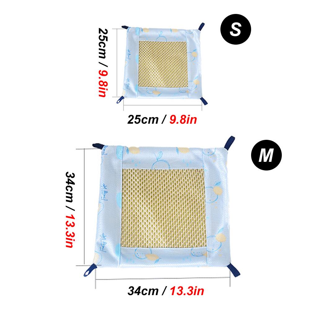 Summer Cooling Hamster Hammock Hanging Beds Rattan Mat for Small Animal Chinchillas Sugar Glider Squirrel Ferret Pets Supplies