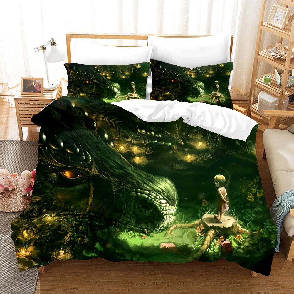 Scientisfictional Dragon Duvet Cover Set Colorful Graffiti Bed Linen Set Bohemia Comforter Bedding Set Bedroom Set Queen