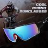 New ELAX 3Lens Set Fashionable Cycling Glasses Outdoor Sports Bicycle Goggles Windproof Protective Glasses