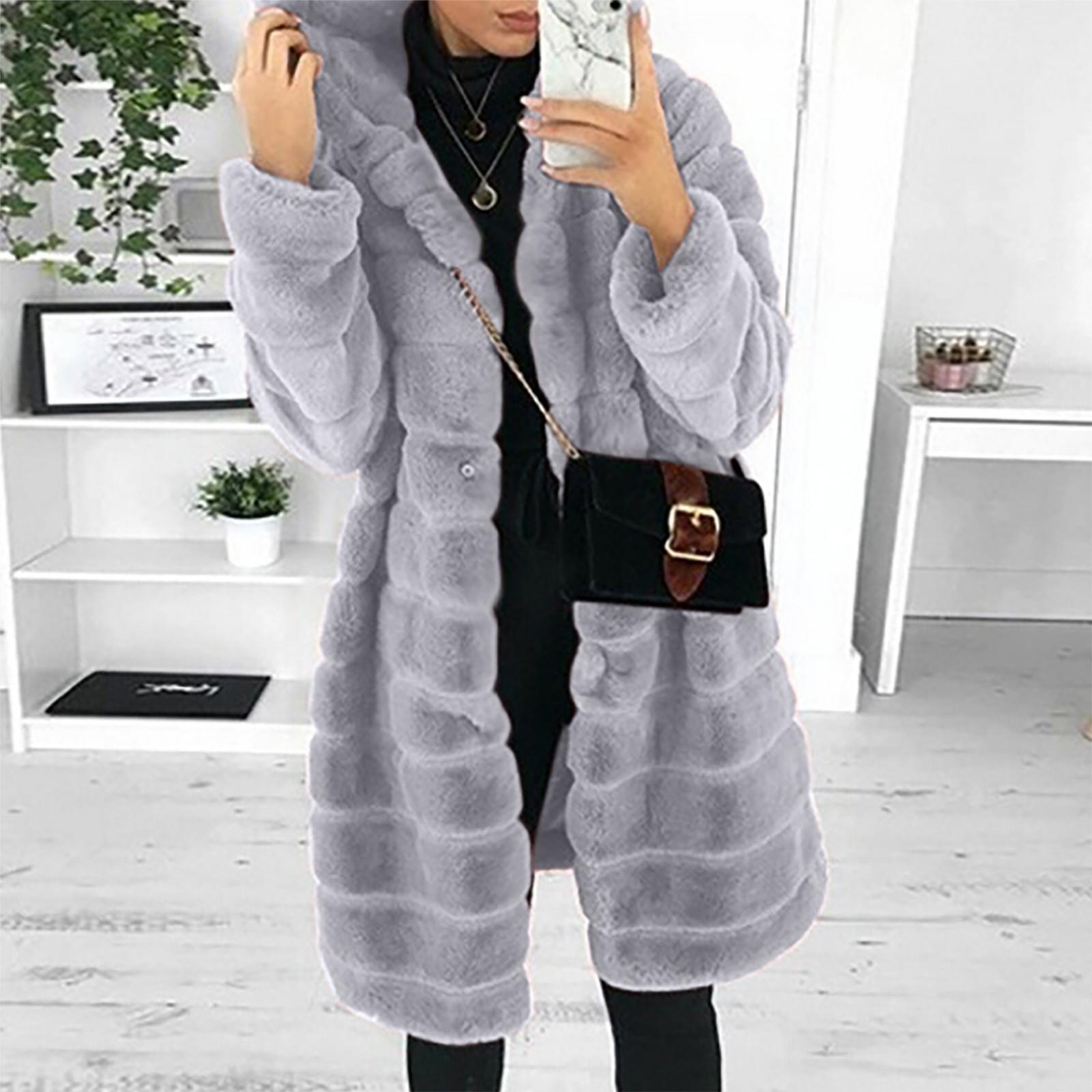 

Женская модная осенне-зимняя тонкая толстая шерстяная куртка средней длины XXXXXL