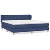 Lit avec matelas - Maison Exclusive - 160x200 cm - Tête de lit réglable - Tissu bleu - 2 places