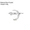 1pcs Crescent Star Moon Ring, Fashion Star Moon Open Ring, Personalized Finger Ring