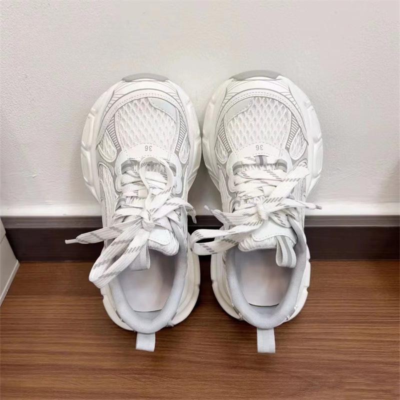 Spring and summer new muffin bottom lace-up casual shoes European locomotive fried street dad shoes